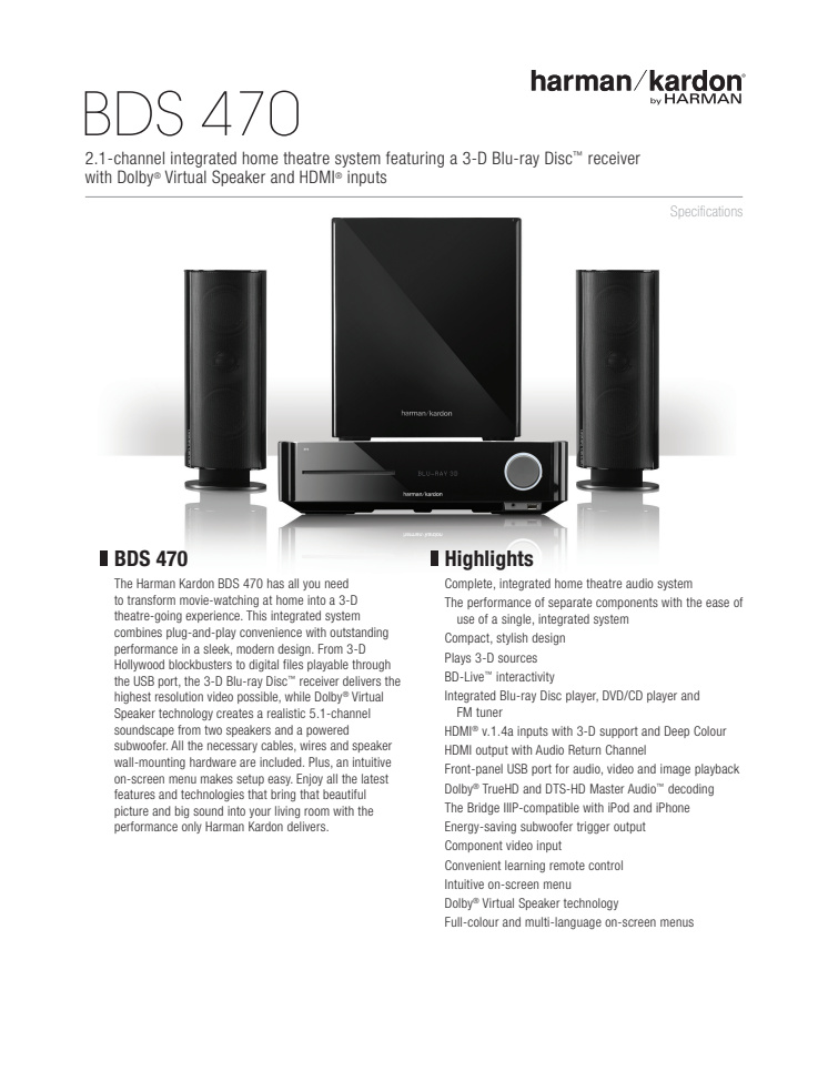Harman Kardon BDS 470