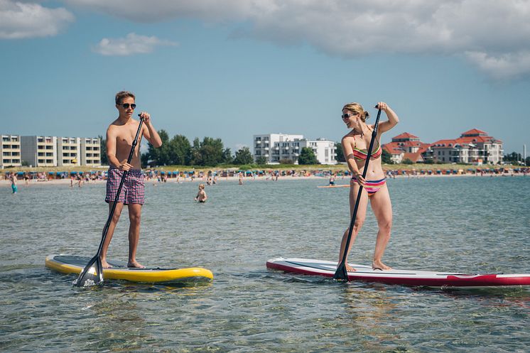 Stand up Paddling am Südstrand