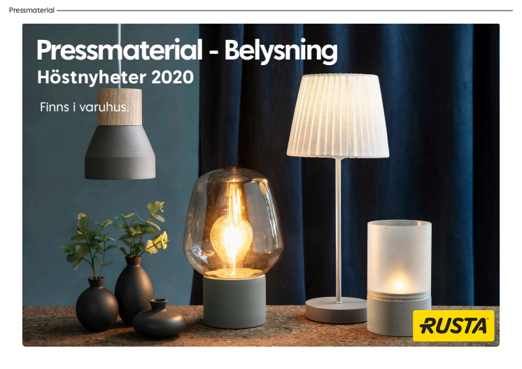 Pressmaterial Belysning - Hösten 2020