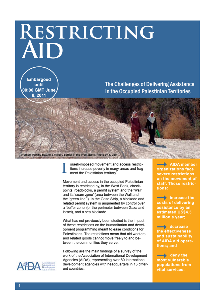 AIDA Restricting Aid Executive Summary