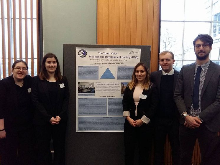 Northumbria students return from UK disaster research conference