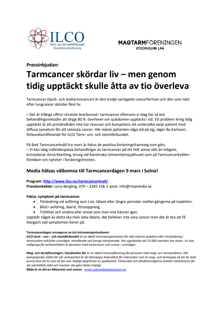 Tarmcancer skördar liv – men genom tidig upptäckt skulle åtta av tio överleva