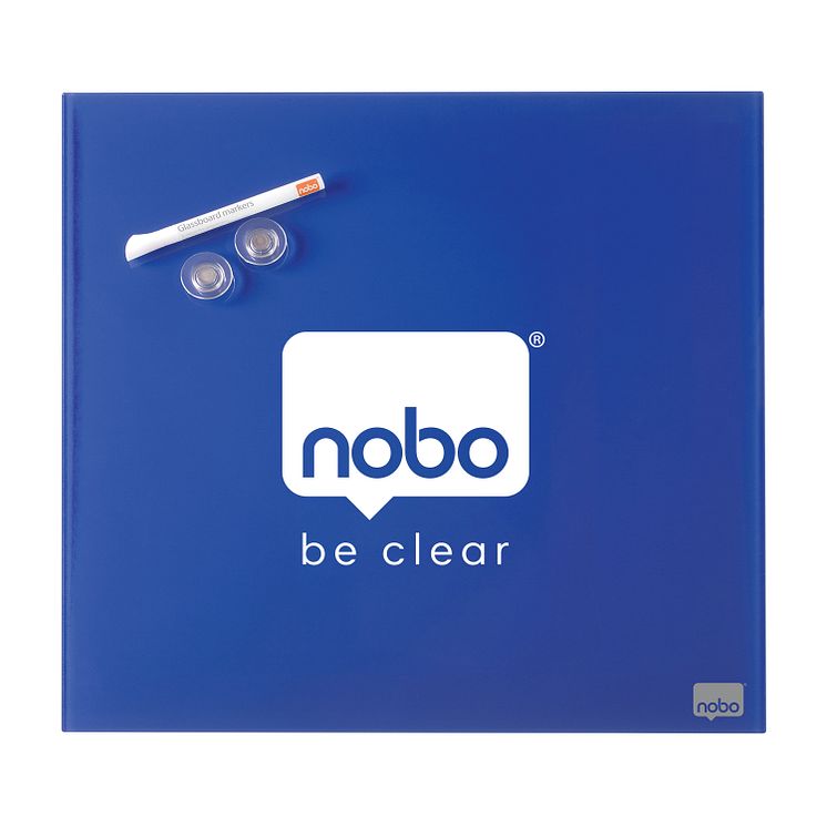 Blå Nobo glasstavle