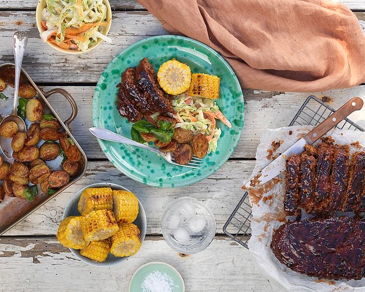 Veganska ribs på Anamma formbar färs