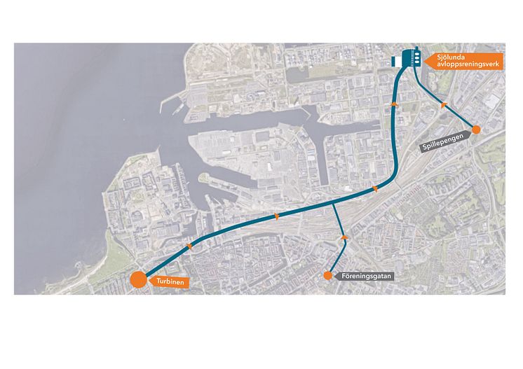 Tunnelsträckning Malmö avloppstunnel
