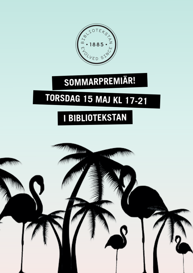 Programblad, Sommarpremiär i Bibliotekstan 15 maj 2014
