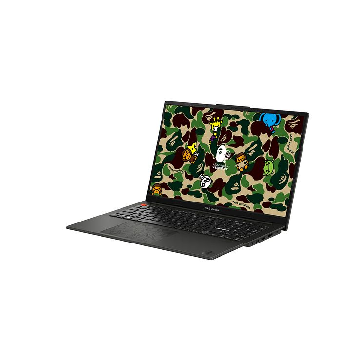 Vivobook S 15 OLED BAPE Edition_Green Camo Bundle with Black Laptop_black laptop with OLED pannel