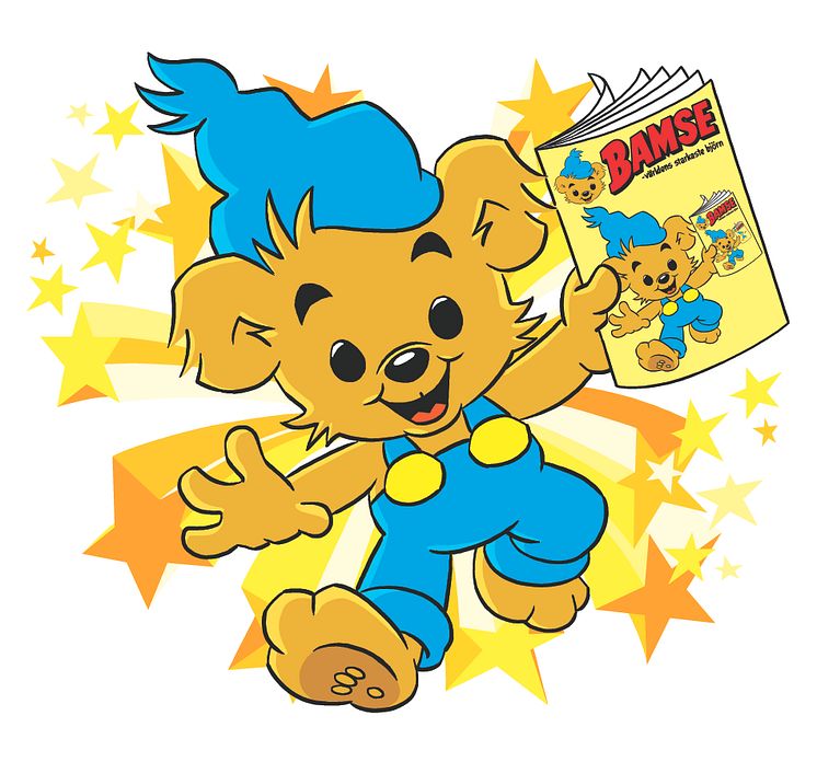 Bamse med tidning