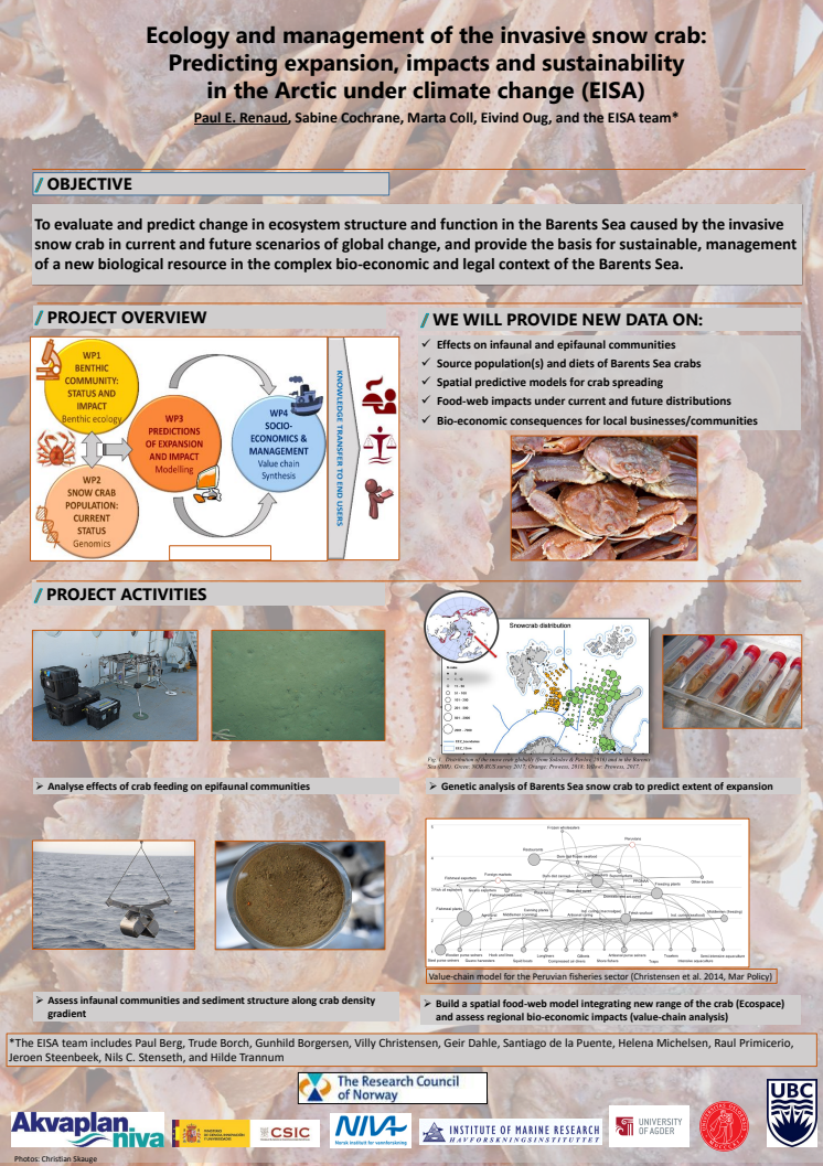 Snow crab project presented at shellfish symposium