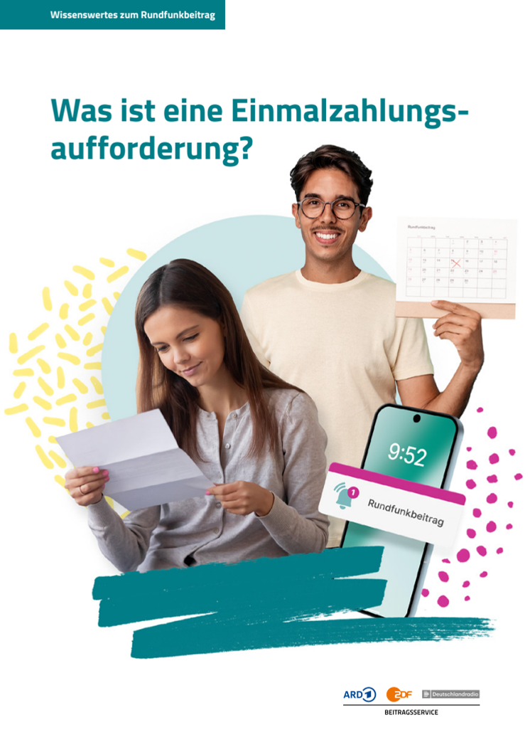 Infobroschüre Einmalzahlungsaufforderung