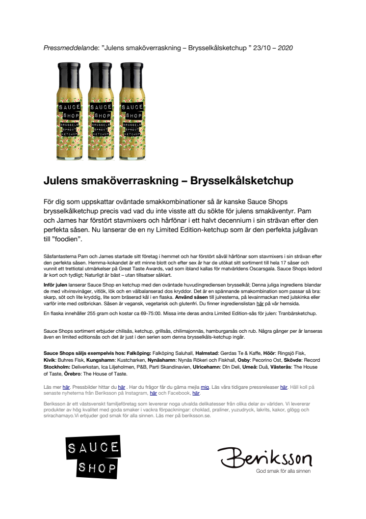 Julens smaköverraskning – Brysselkålketchup