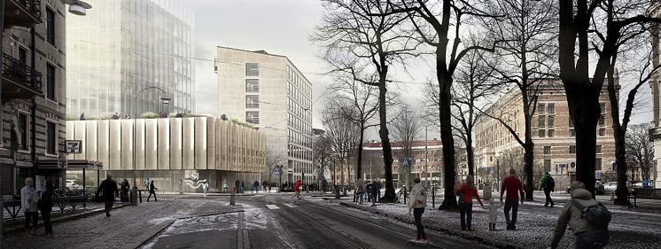 Handelshögskolan i Göteborg, förslag 4: Unus et Vertere, Från gatan