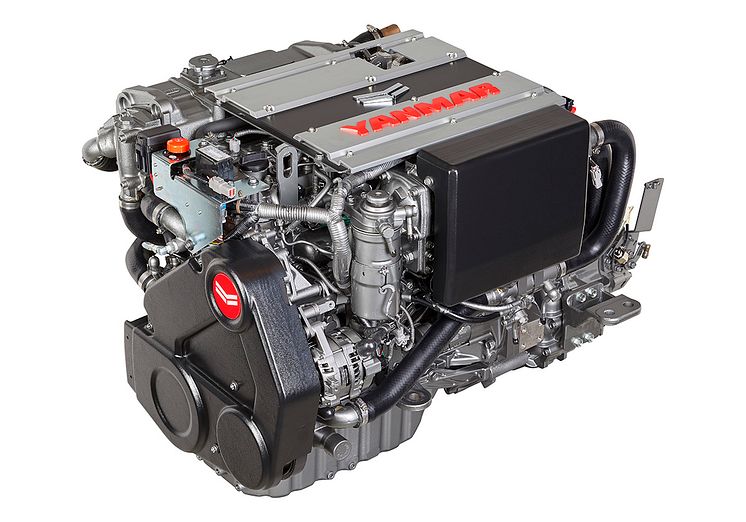 High res image - YANMAR - new 4LV marine diesel engine - left side front