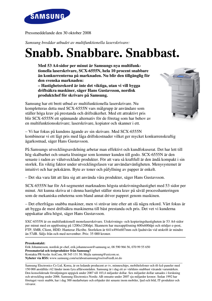 Snabb. Snabbare. Snabbast.