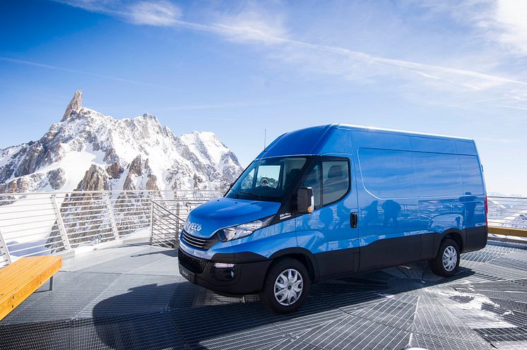 Iveco Daily på Mont Blanc SkyWay station