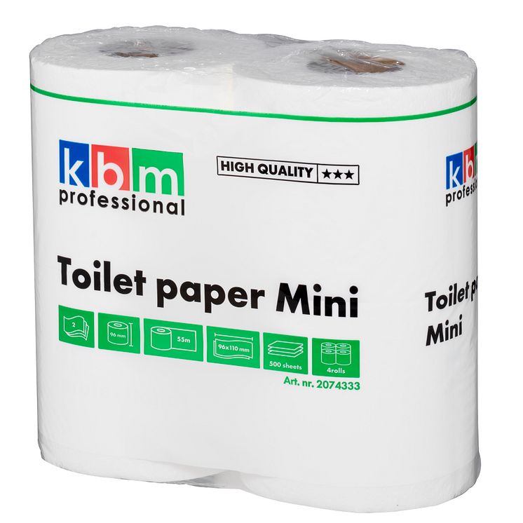 KBM Toalettpapper Mini 55m Kvalitet High