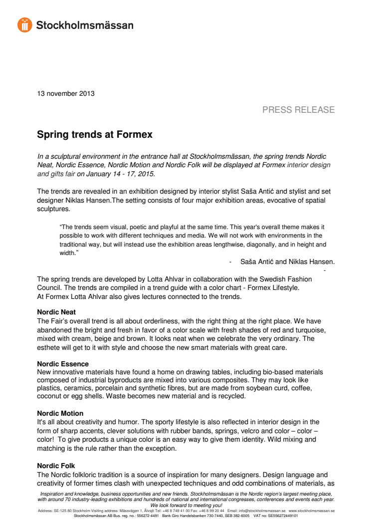 Spring trends at Formex