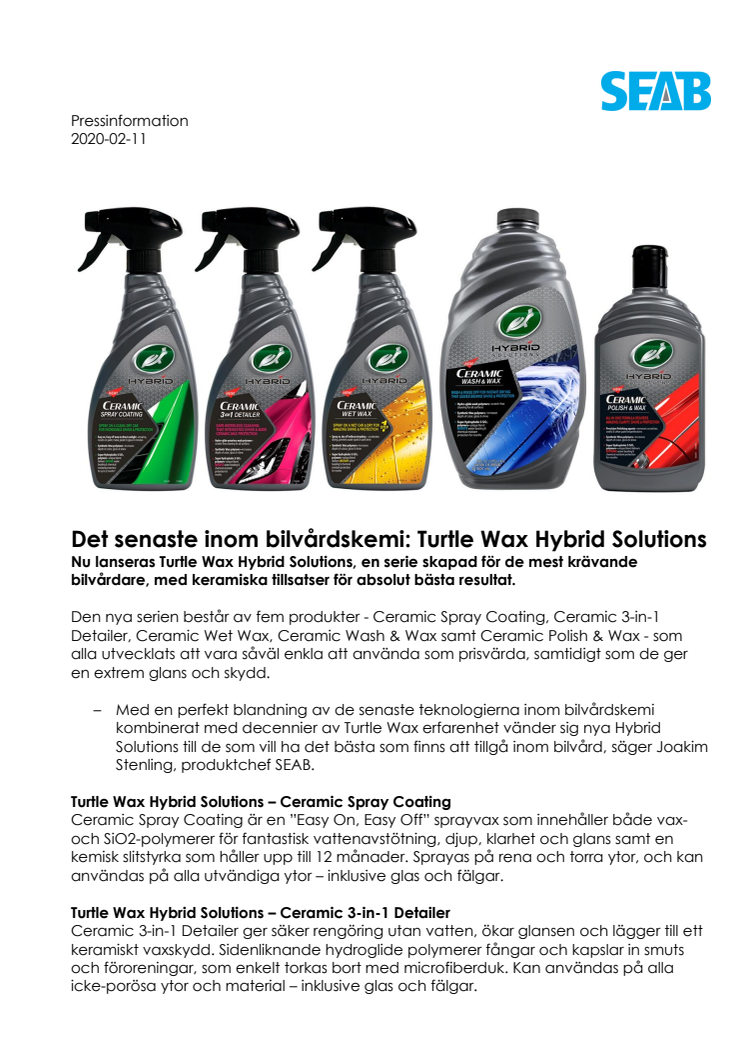 Det senaste inom bilvårdskemi: Turtle Wax Hybrid Solutions