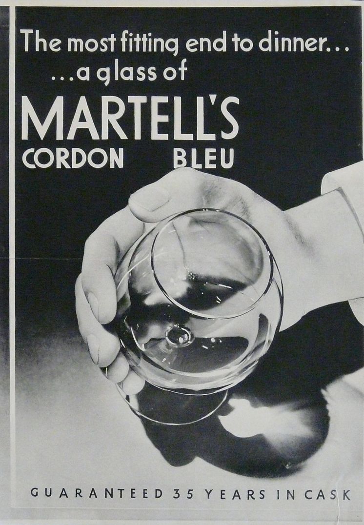 Martell Cordon Bleu reklame fra 1930