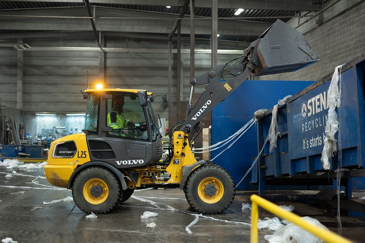 Volvo L25 Electric sorterar mjukplast