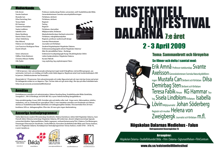 Existentiell Filmfestival Dalarna 2 – 3 april 2009!
