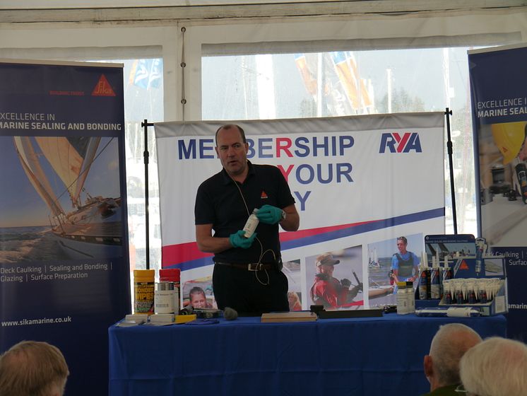 High res image - Sika Limited - Gareth Ross at Scotland Boat Show 2016