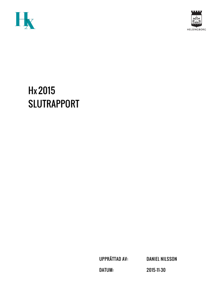 Hx 2015 slutrapport