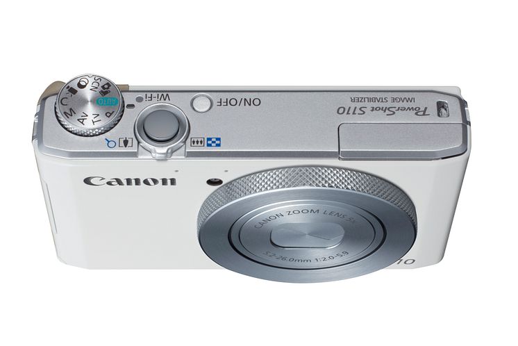 Canon PowerShot S110 vit ovanifrån