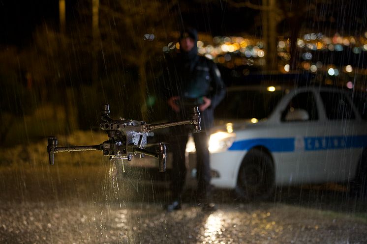 DJI M30 flying in the rain