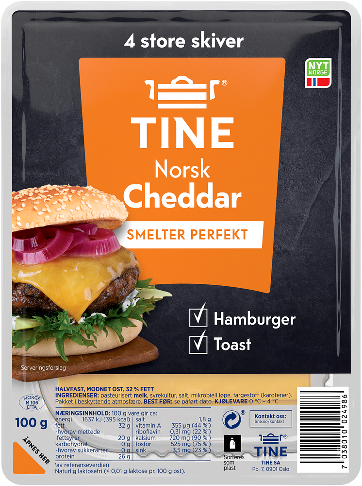 7038010024986-Tine_Norsk_Cheddar_Skivet_100g-1N