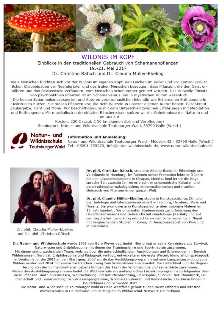 WILDNIS IM KOPF  Einblicke in den traditionellen Gebrauch von Schamanenpflanzen