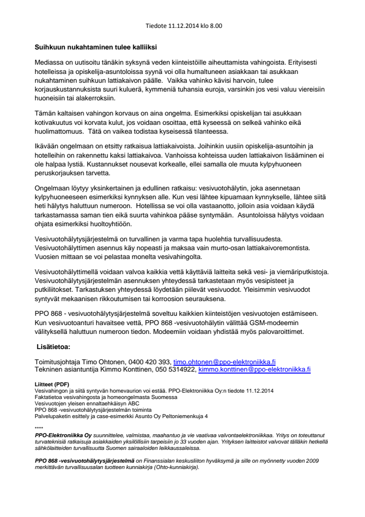 Suihkuun nukahtaminen tulee kalliiksi