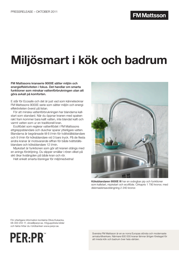 Miljösmart i kök och badrum