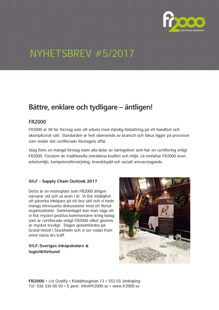Nyhetsbrev FR2000 - December 2017