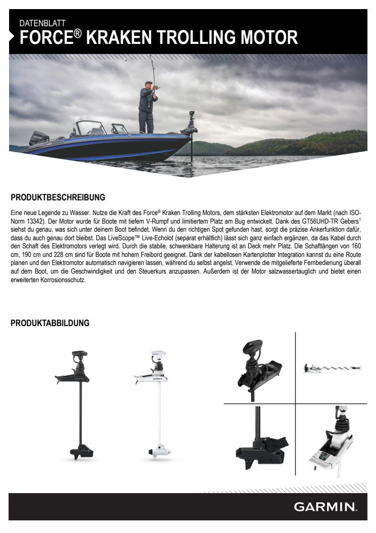 Datenblatt Garmin Force Kraken 