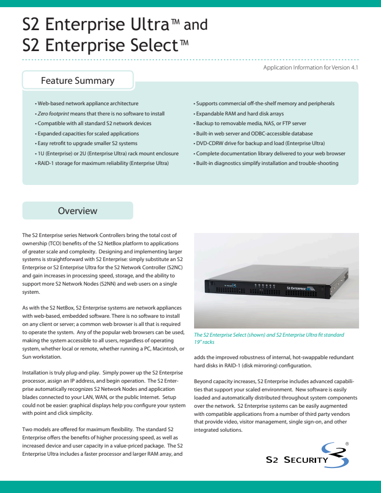 Passersystem från Gate Security - S2 Enterprise