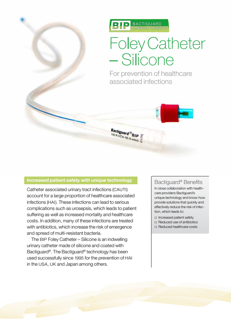 Product sheet eng - BIP Foley Catheter - Silicone