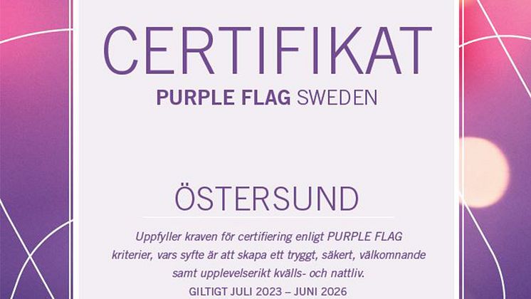 Purple Flag certifiering 