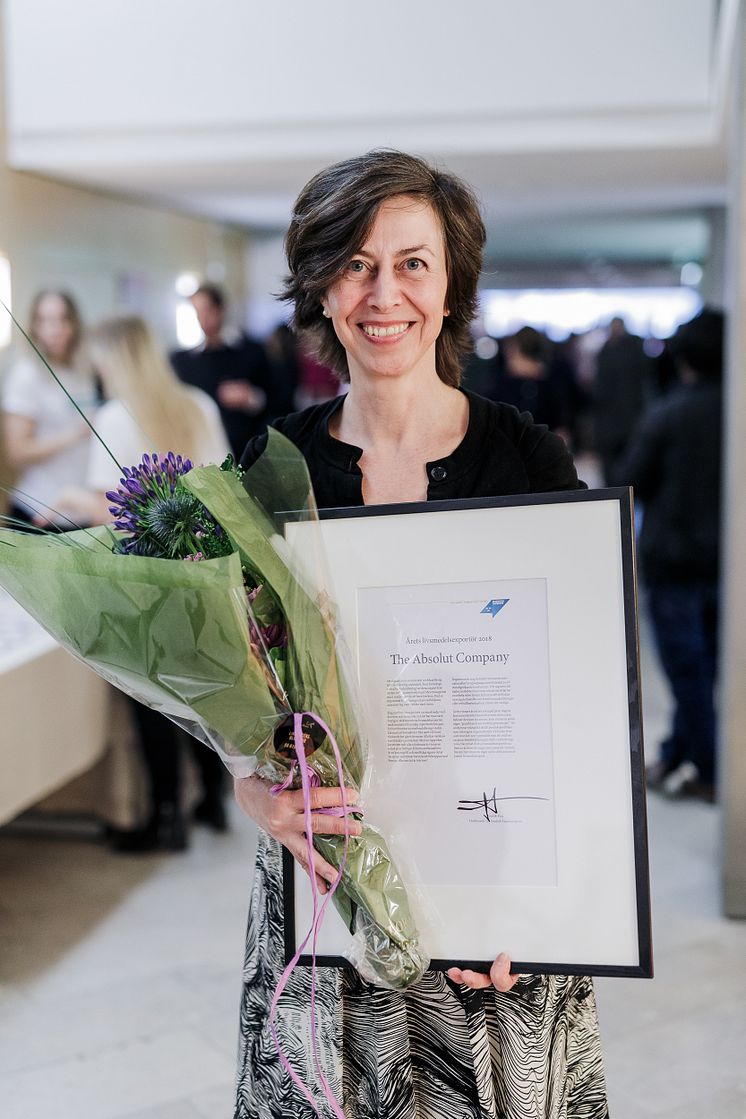 Paula Eriksson, kommunikationschef på The Absolut Company, Årets Livsmedelsexportör 2018