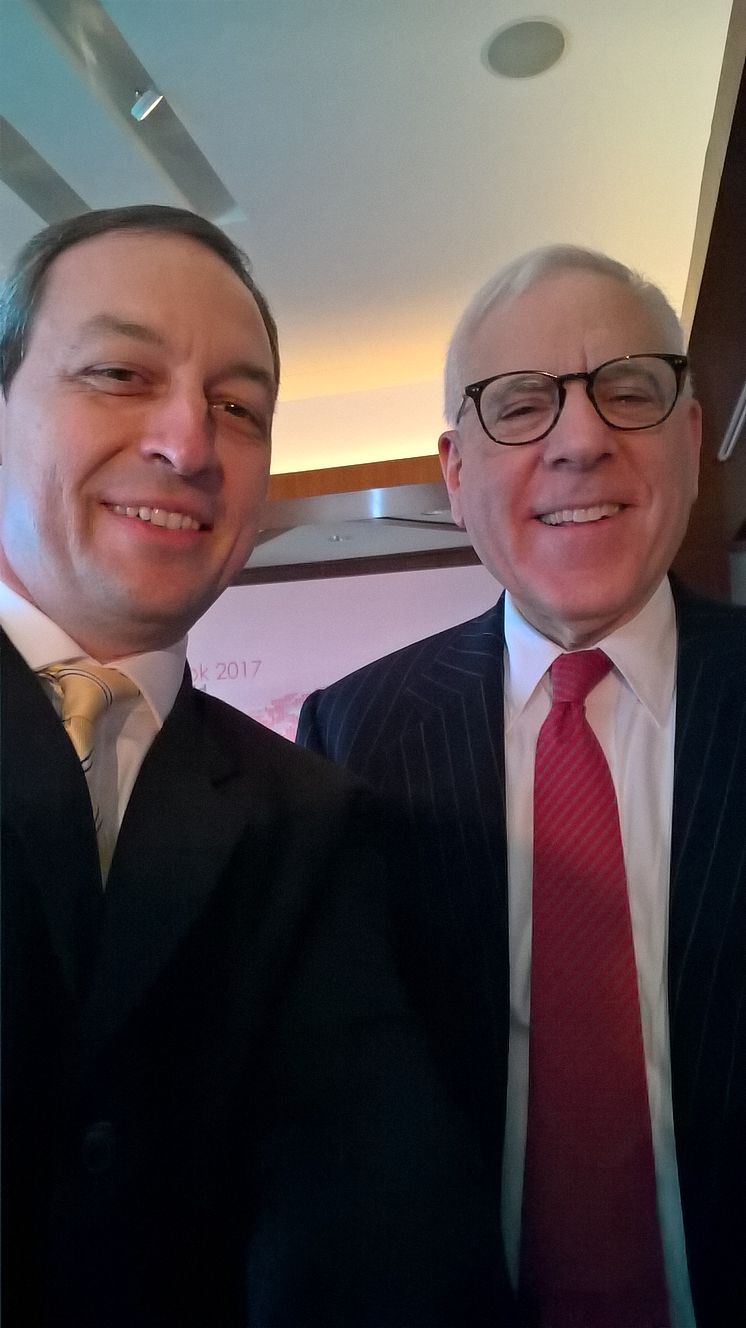 HBM's Mark Laudi meets Carlyle Group's David M. Rubenstein