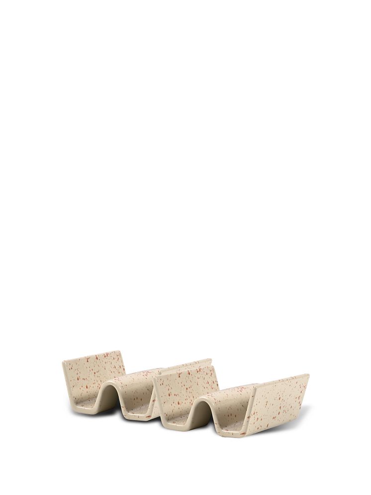 Ditte taco stand, 2-pcs Beige/bordeaux