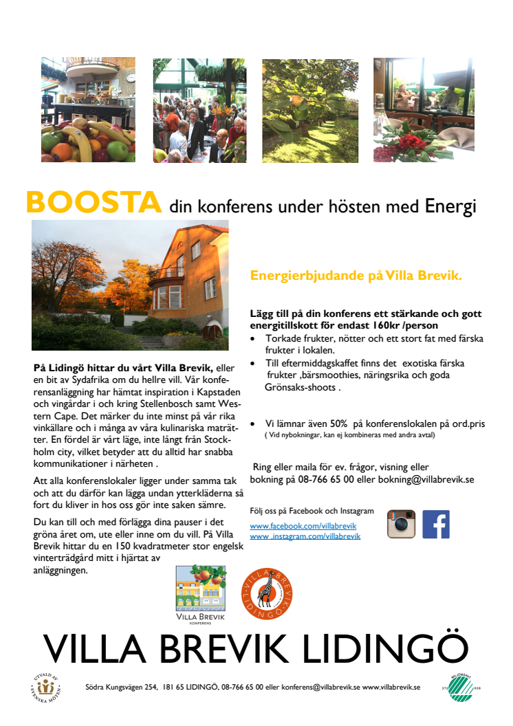 BOOSTA din konferens under hösten med energi