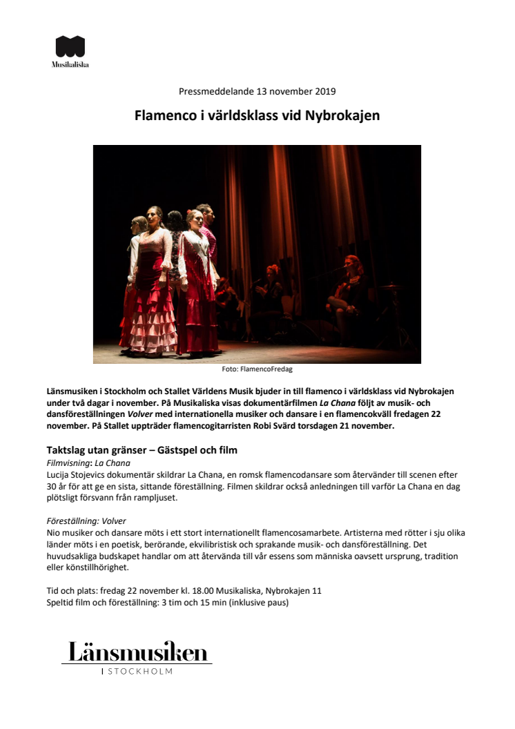 Flamenco i världsklass vid Nybrokajen 