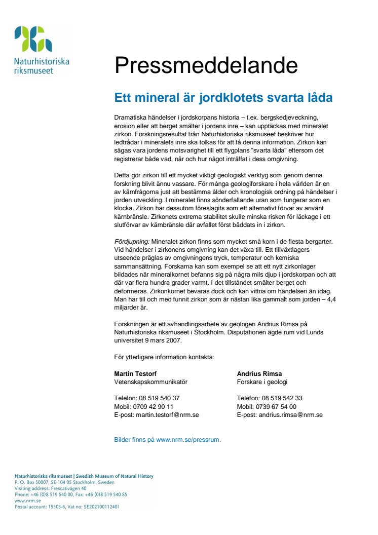 Ett mineral är jordklotets svarta låda