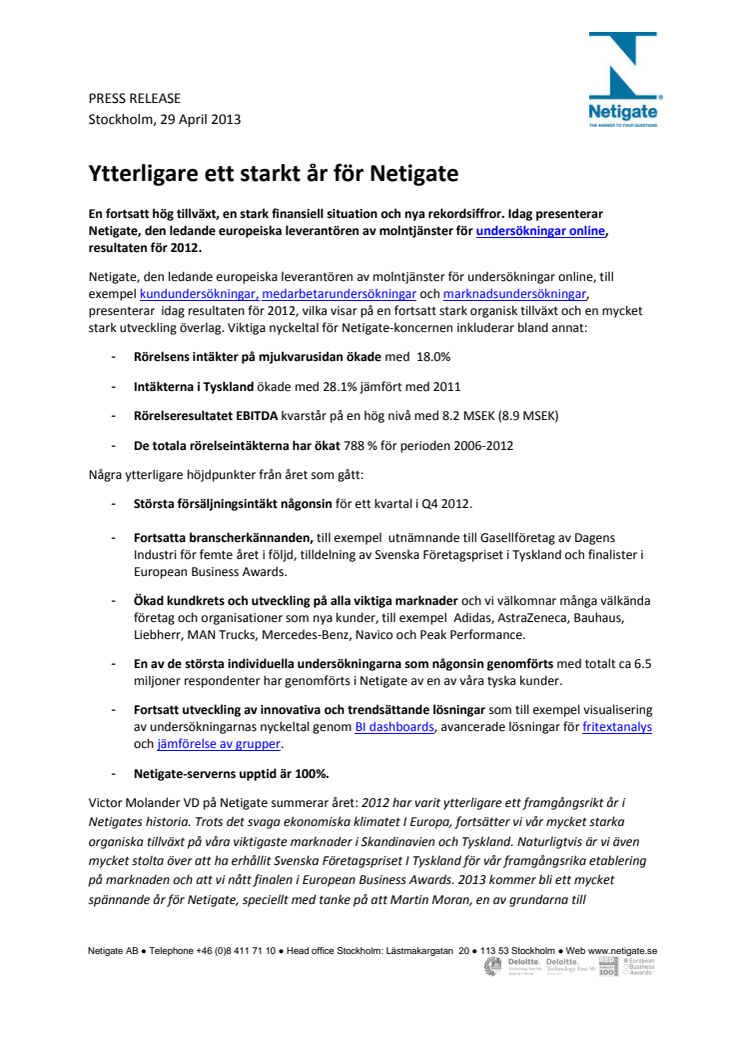 Ytterligare ett starkt år för Netigate