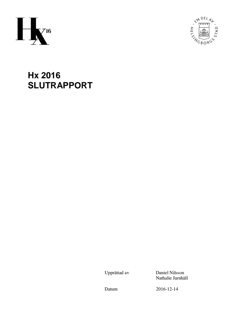Hx 2016 slutrapport 