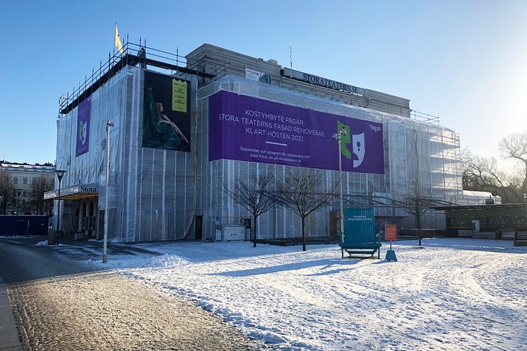 Stora Teatern - byggställningar