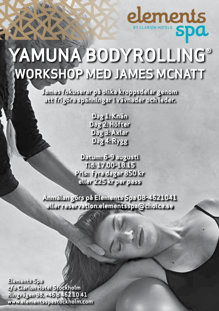 Yamuna Bodyrolling® workshop på Elements Spa