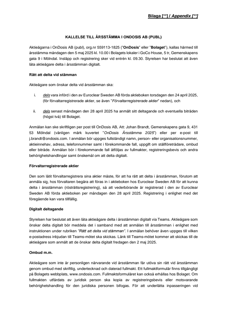 Kallelse årsstämma 2025 - OnDosis AB (publ).pdf
