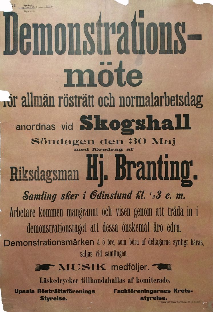 Demonstrationsaffisch från 1897